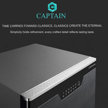 Load image into Gallery viewer, CAPTAIN LS6 SERIES luxury safe close-up, premium textured surface and refined edge craftsmanship, fingerprint password lock panel