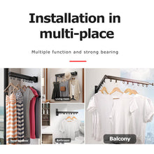 Load image into Gallery viewer, CAPTAIN three folding wall mounted retractable laundry system multi-place installation