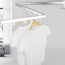 Load image into Gallery viewer, CAPTAIN three folding wall mounted retractable laundry system silver color